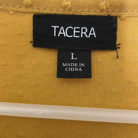 Popcorn Yellow Long Sleeve Dress with Deep Pockets Size Large - Picture 5 of 8